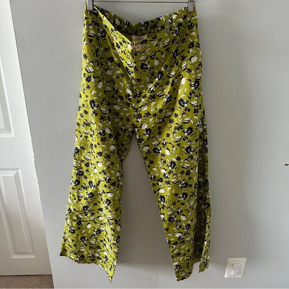 NWT Buru Le Culottes Full Length in Chartreuse Floral - Picture 7 of 10